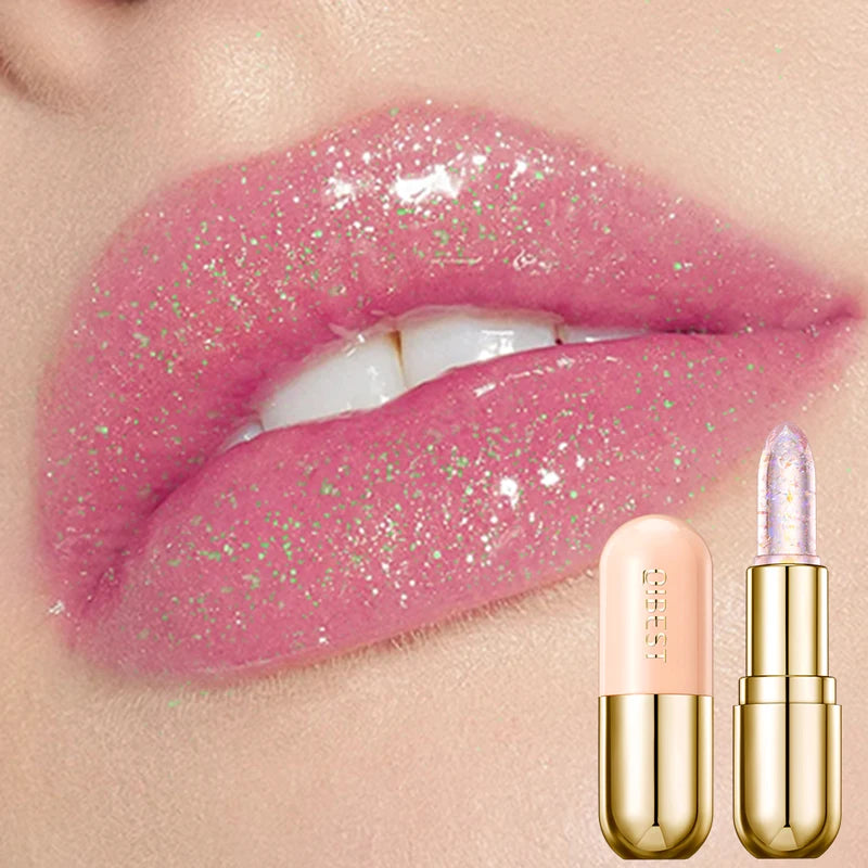 batom com glitter hidratante