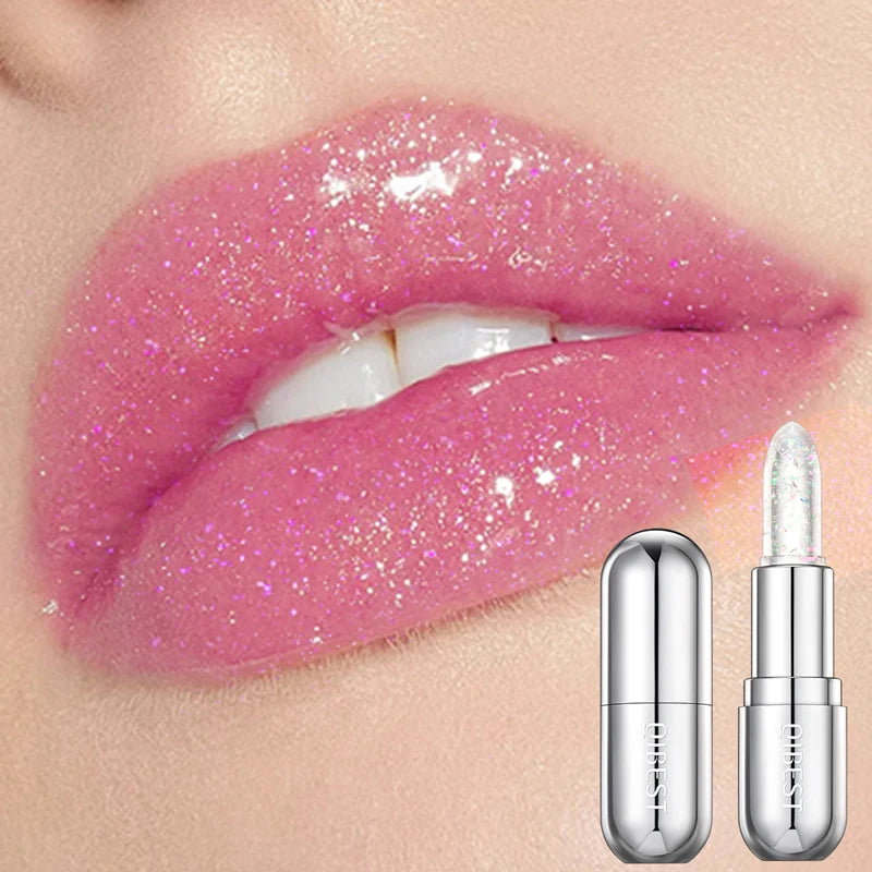 batom com glitter hidratante