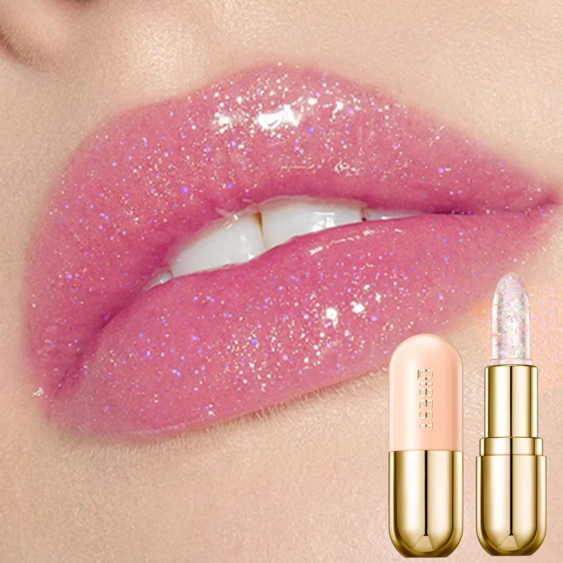 batom com glitter hidratante