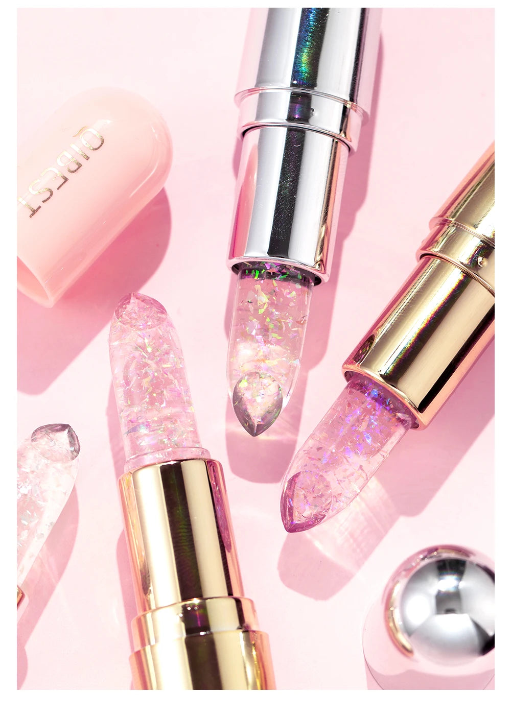 batom com glitter hidratante