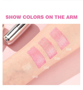 batom com glitter hidratante