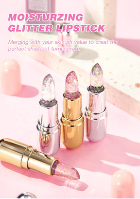 batom com glitter hidratante
